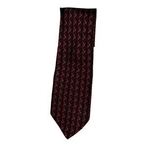 Grateful Dead Tie Silk Red Geometric Pattern Catch a Star Eighteen Set
